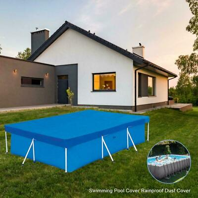 #ad #ad Swimming Pool Cover Cloth PE Tarpaulin Pool Rectangle Ground Dustproof Floor Mat