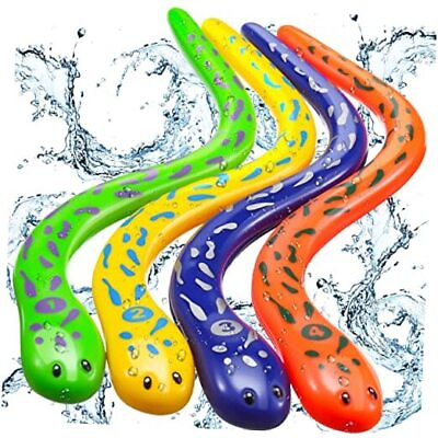 #ad 4 Pieces Dive Eels Catch a Snake Dive Toys Water Snake Toy Swimming Pool Games