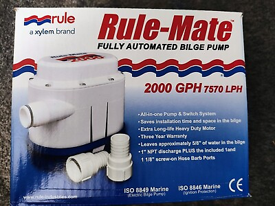 #ad Rule Rule Mate® 2000 GPH Fully Automated Bilge Pump 12V RM2000A UPC 0422371...