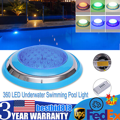 #ad #ad RGB 360 LED Swimming Pool Light Underwater Stainless Steel SPA Lamp 12V 35W