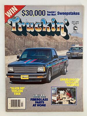 #ad VTG Truckin Magazine July 1983 How To Fiberglass Parts at Home No Label