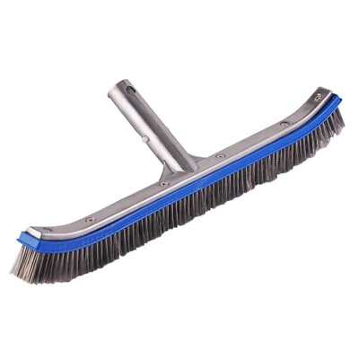 #ad Stainless Steel 18 Inch Concrete Swimming Pool Wall and Floor Brush E7K59143