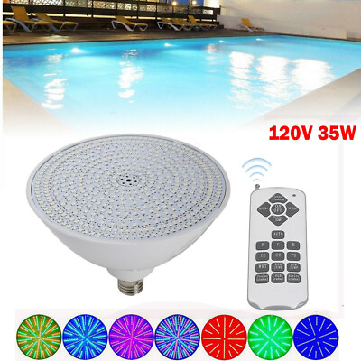 Swimming Underwater Light 120V Rgb Color Changing Pool Spa Led Light Bulb 35W