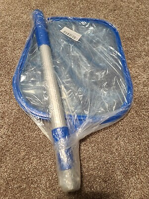 #ad GKanMore Pool Skimmer Net With 17 41 Inch 3 Section Telescopic Pole Blue