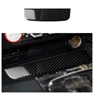#ad #ad Carbon Fiber Central Water Cup Above Cover Trim Cover For Ford Mustang 2015 2020
