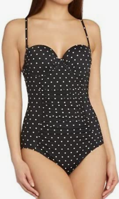 Esprit Black amp; White Polka Dot Padded Swimsuit 12 Swimming Costume Bathing Suit
