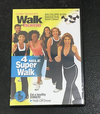 #ad Leslie Sansone#x27;s Walk At Home 4 Mile Super Walk DVD 2 Disc Set