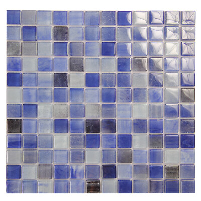 #ad Swimming Pool Tile Extant 1x1 Square Bathroom Shower Wall Floor Backsplash Blue
