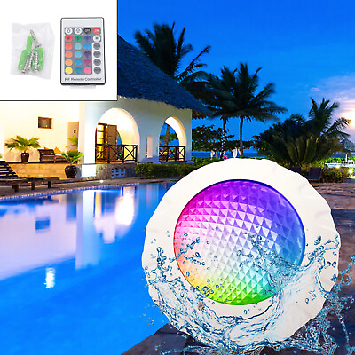 #ad IP68 Waterproof 38W 12V LED Pool Lights Underwater RGB Swimming light Lamp Spa