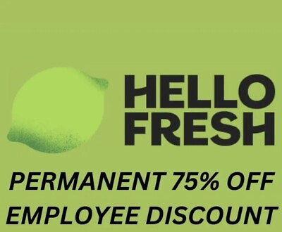#ad HelloFresh Permanent 75% Off Employee Discount