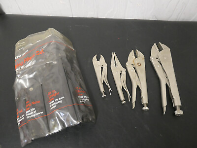 #ad Vintage Sears Craftsman 4 Piece Set locking pliers 9 45353 Made In The USA