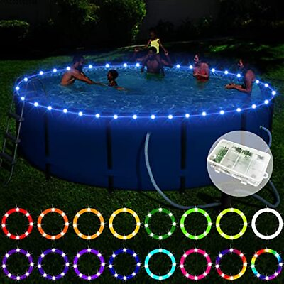 #ad #ad LED Pool Lights for Above Ground Pools Remote Control Submersible Rim Lights 10m