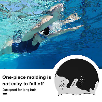 #ad High Elasticity Comfortable Swimming Without End Wearing with Long Hair