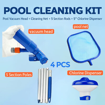 #ad Pool Vacuum Cleaning Kit Outdoor Cleaner Pool Bottoms Filter Swimming Pool Tool
