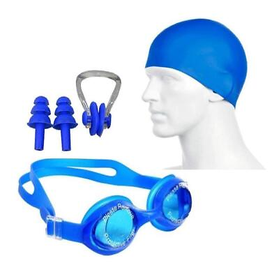 #ad Swimming Kit Swim Goggles and Swim Caps Combo Set Nose Clip Ear Plug amp; Case