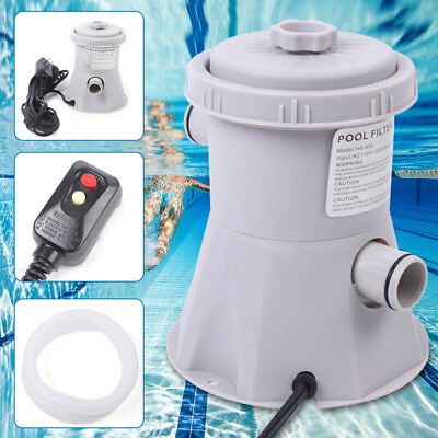 Electric Swimming Pool Filter Pump For Above Ground Pools Cleaning Tool White
