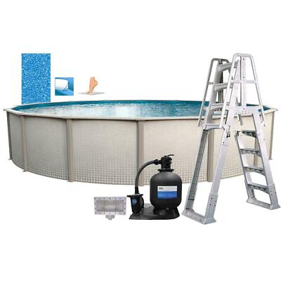 Freestyle 18#x27; x 52quot; Round Above Ground Pool Package Wilbar PFRS1852LESB
