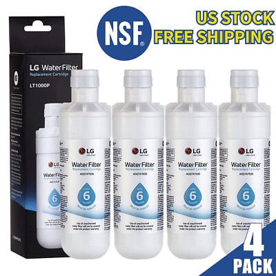#ad 4 PACK Refresh Refrigerator Ice Water Filter LG LT1000P ADQ747935 Brand NewUSA