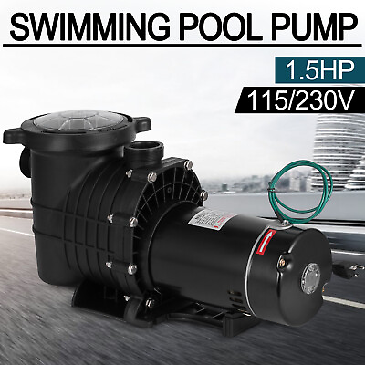 #ad 1.5HP Swimming Pool Pump Motor 110 235V Hayward w Strainer In Above Ground