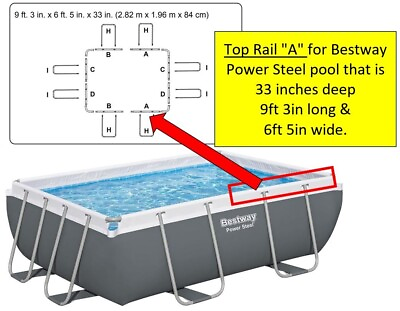 #ad Bestway P61997 Top Rail quot;Aquot; for 33 inch deep Power Steel Frame Pools