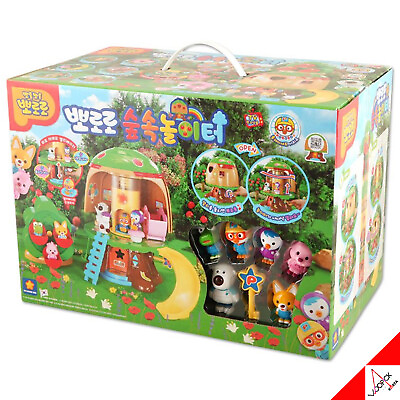 PORORO FOREST PLAYGROUND Play Set Rotary TableSound 6 Friends Figure Kids Toy
