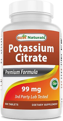 Best Naturals Potassium Citrate 99 mg 500 Tablets
