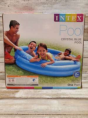 #ad Intex Crystal Blue Pool 58in x 13in Kids Inflatable Swimming Pool Age 2