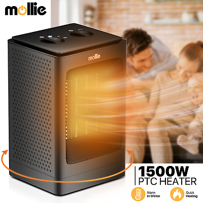 1500W TIP OVER PROTECTIONOSCILLATING Portable Electric Ceramic Space Heater