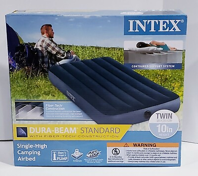 Air Mattress Twin Standard Intex Durabeam Airbed 10 inch Height Camping bed