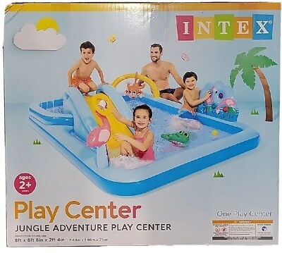 #ad #ad INTEX Jungle Adventure Wading Pool Play Center with Slide