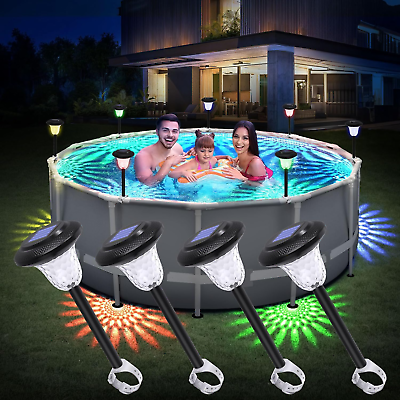#ad Solar Pool Lights for above Ground Pools Waterproof Lights for Frame Pool at Nig