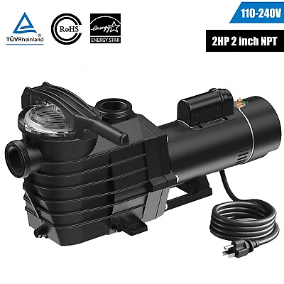 #ad #ad 2HP 110 240v 2quot; NPT INGROUND Swimming POOL PUMP MOTOR w Strainer for Hayward