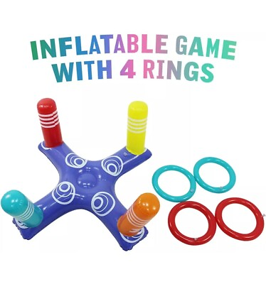 #ad IXIR Pool Ring Toss Game Floating Swimming Pool Ring Pool Game with 4 Rings