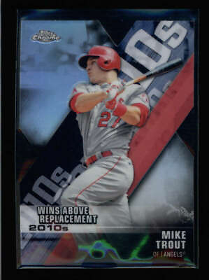 MIKE TROUT 2020 TOPPS CHROME #DOD 1 WINS ABOVE REPLACEMENT DIE CUT AZ8983