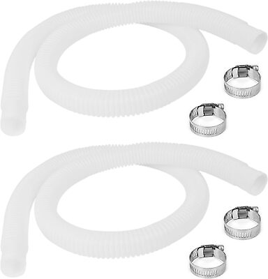 #ad Pool Pump Replacement Hose for Intex 1.25quot; Diameter Accessory 59quot; Long 2 Pack