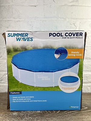 #ad #ad Polygroup Summer Waves Above Ground Pool Cover 10 15 Ft Pools Sealed New