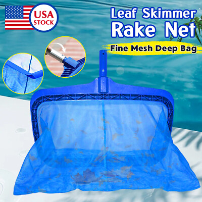 #ad Swimming Pool Skimmer Mesh Net Skimmer Leaf Rake Net Clean Tool Telescopic Pole