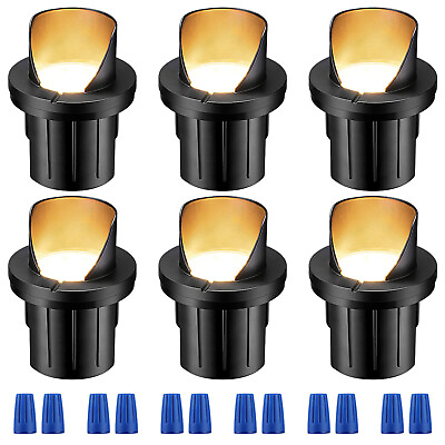 6W LED Well Light Low Voltage Shielded Inground Light 3000K Warm White Pack of 6