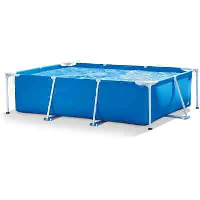 #ad Ground Outdoor Swimming Pool 8.5ft X 26in Rectangular Frame Above Capacity 2300L