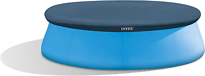 INTEX 28020E Intex 8 Foot round Easy Set Pool Cover with Rope Tie and Drain Hole