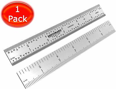 #ad Benchmark Tools 6quot; 4R Rigid Machinist Ruler Grads Brushed Stainless Steel