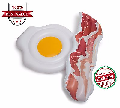 #ad 🎉 SUMMER SALE: Bacon amp; Egg Inflatable Pool Floatie Swimming Water Toy Float