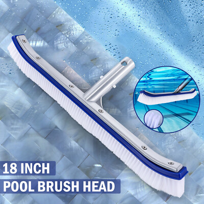#ad NEW 18quot; Curved Wall Floor Brush for In Above Ground Swimming Pool Brush Only