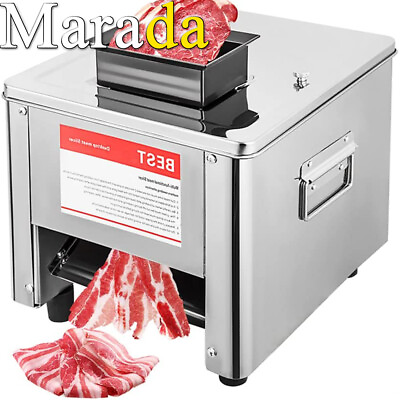 Marada Meat Cutter Machine Commercial Electric Meat Slicing Stainless Steel