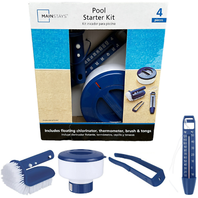 #ad Mainstays Pool Starter Kit Swimming Pool Water Care Kit 4 pieces