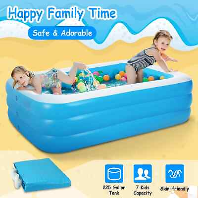 #ad Inflatable Swimming Pools Family Swim Play Center Pool Blow up Kiddie Pool