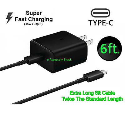 45w USB C Super Fast Wall Charger6ft Cable For Samsung Galaxy Note 105GLite
