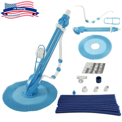 #ad US Automatic Pool Vacuum Cleaner Auto Climb Wall Floor Cleaning Crawler amp;10Hoses