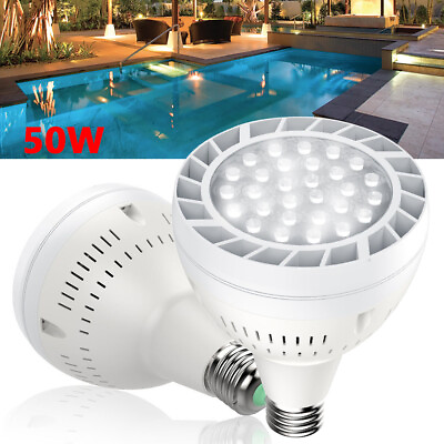 50W Swimming Ground Pool Light LED Bulb Lighting LED Bright White 6000K 120V