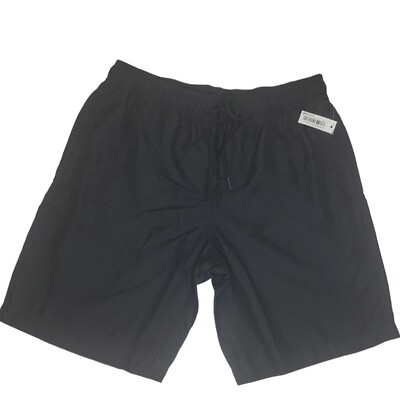 #ad Amazon Essentials Men#x27;s Black Quick dry 9quot; Swim Trunks Shorts Size Medium New